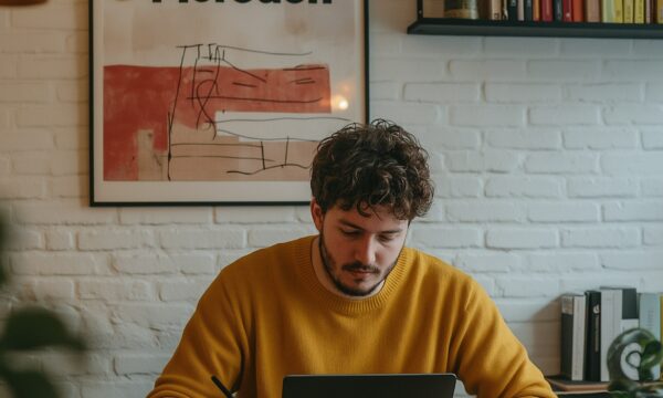 Man Working at Desk